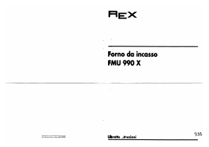 Manuale Rex FMU990X Forno