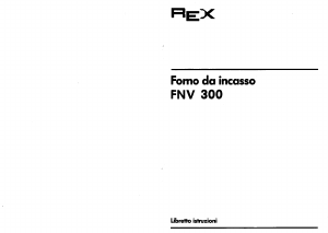 Manuale Rex FNV300 Forno