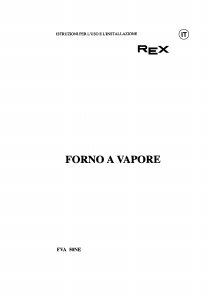 Manuale Rex FVA50NE Forno