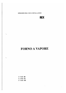 Manuale Rex FVAP4M Forno