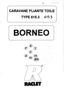 Mode d’emploi Raclet Borneo (615.3) Tente-roulotte
