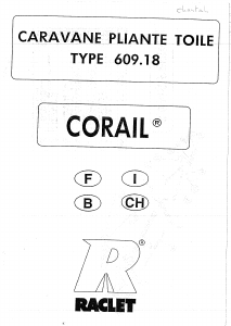 Mode d’emploi Raclet Corail (609.18) Tente-roulotte