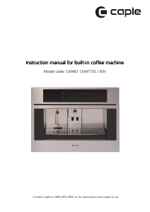 Manual Caple Sense CM461 Máquina de café
