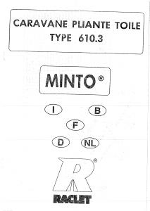 Bedienungsanleitung Raclet Minto (610.3) Zeltanhänger