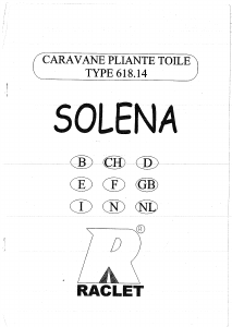 Mode d’emploi Raclet Solena (618.14) Tente-roulotte