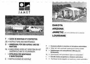 Mode d’emploi Jamet Jametic Tente-roulotte