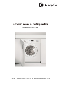 Handleiding Caple WMi2006 Wasmachine
