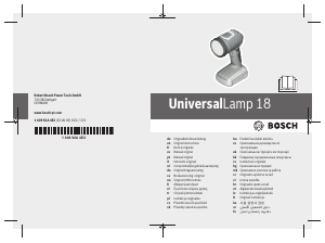 Návod Bosch UniversalLamp 18 Baterka