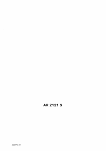 Mode d’emploi Arthur Martin-Electrolux AR2121S Réfrigérateur