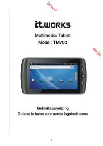 Handleiding It Works TM700 Tablet