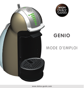 Mode d’emploi Krups YY1784FD Genio Cafetière