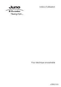 Mode d’emploi Juno-Electrolux JOB53100X Four