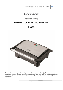 Instrukcja Rohnson R-2103 Kontakt grill