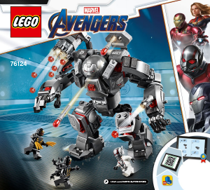 Manual Lego set 76124 Super Heroes Máquina de guerra destruidora