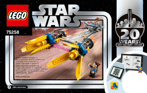 Bruksanvisning Lego set 75258 Star Wars Anakins Podracer – 20-årsjubileumsutgave