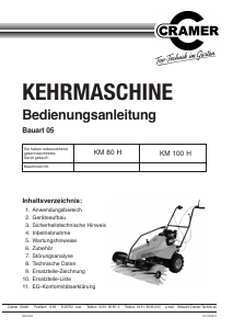 Bedienungsanleitung Cramer KM 80 H Kehrmaschine