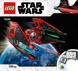 Manual Lego set 75240 Star Wars Major Vonregs TIE Fighter