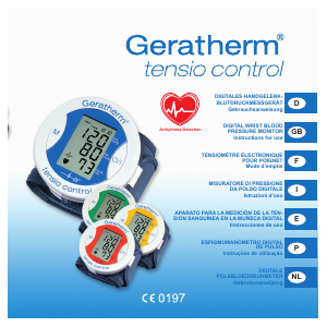 Mode d’emploi Geratherm GP-6220 Tensio Control Tensiomètre