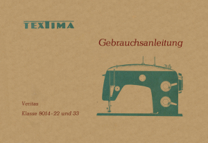 Bedienungsanleitung Veritas 8014/22 Textima Nähmaschine