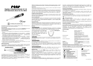 Bedienungsanleitung Reer SC 18 Thermometer