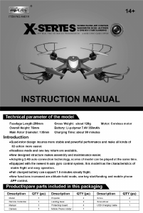 Manual MJX X401H Drone
