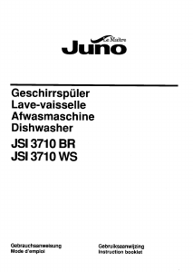 Handleiding Juno-Le Maitre JSI3710WS Vaatwasser