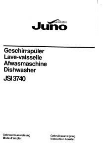Handleiding Juno-Le Maitre JSI3740B Vaatwasser