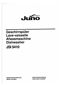 Handleiding Juno-Le Maitre JSI5410B Vaatwasser