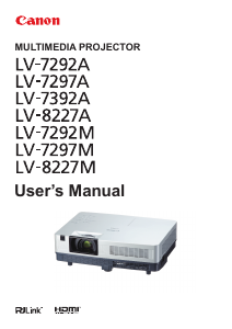 Handleiding Canon LV-7297A Beamer