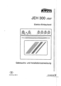 Bedienungsanleitung Juno JEH300S Herd