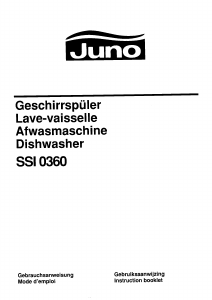 Handleiding Juno SSI0360E Vaatwasser