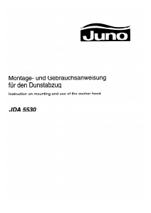 Handleiding Juno JDA5530E Afzuigkap