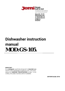 Manual Jemi GS-105 Dishwasher
