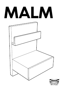Handleiding IKEA MALM (801.043.34) Nachtkastje