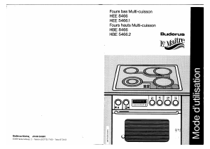 Mode d’emploi Buderus-Le Maitre HEE5466 Cuisinière