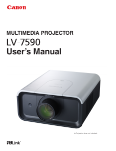 Handleiding Canon LV-7580 Beamer