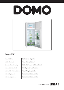 Mode d’emploi Domo DO915TDK Réfrigérateur combiné
