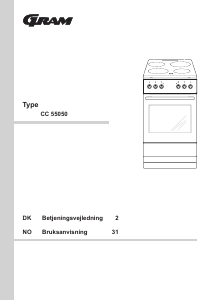 Brugsanvisning Gram CC 55050 Komfur