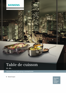 Mode d’emploi Siemens ED611BSB5E Table de cuisson