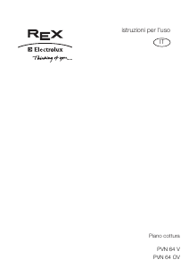 Manuale Electrolux-Rex PVN64OV Piano cottura