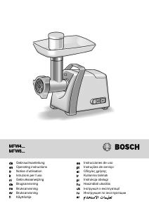 Manual Bosch MFW45020 Meat Grinder