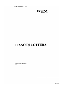 Manuale Rex PTF4V Piano cottura