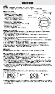 説明書 ドリテック SW-116 ストップウォッチ