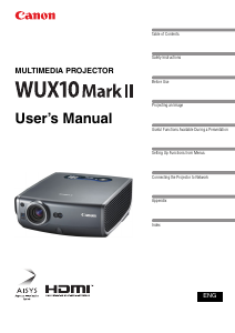 Bruksanvisning Canon WUX10 Mark II Projektor