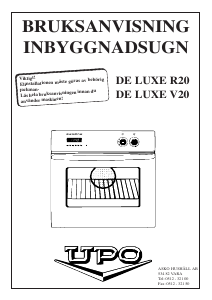 Bruksanvisning UPO De Luxe R20 Ugn
