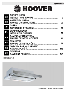 Manual Hoover HHT6300/1X Cooker Hood