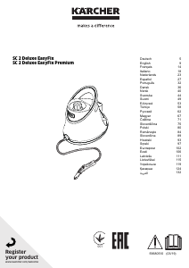 Instrukcja Kärcher SC 2 Deluxe EasyFix Premium Oczyszczacz parowy