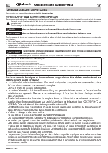 Mode d’emploi Bauknecht TGV 6955 SW Table de cuisson