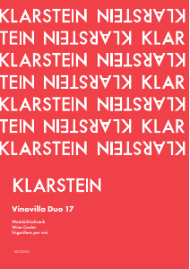 Bruksanvisning Klarstein 10032030 Vinovilla Duo 17 Vinkyl