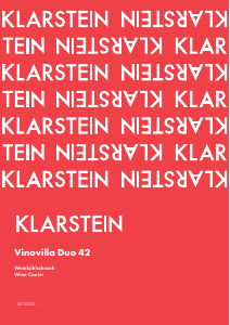 Handleiding Klarstein 10032032 Vinovilla Duo 42 Wijnklimaatkast